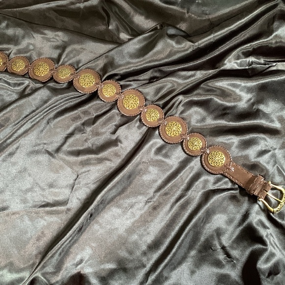 Ornate Suede Leather Belt - Picture 2 of 7